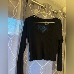 Seriously Soft Aeropostale Long Sleeve Black Tee